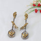 Long Bird Drop German Silver Earrings – Antique Dual Tone Finish