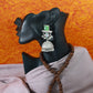 Green Monalisa Stone Dome Shaped Oxidised Jhumka Earrings