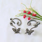 Oxidised Butterfly Earcuff in German Silver – Stylish Ear Wrap