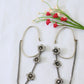 Floral Chain Ear Cuff in Oxidised German Silver – Non‑Pierced Boho Style