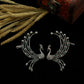 Peacock Ear Cuff Style Earrings with Green Accents | Oxidised German Silver
