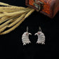 Oxidised German Silver Eagle Head Earrings with Red Stone Eyes