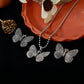 Butterfly Pendant Set with Matching Studs | Oxidised German Silver