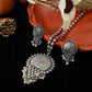 Antique Sunburst Pendant Set with Pearls | Oxidised German Silver