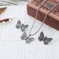 Butterfly Pendant Set with Matching Studs | Oxidised German Silver