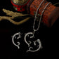 Twin Fish Motif Pendant Set | Oxidised German Silver