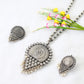 Antique Sunburst Pendant Set with Pearls | Oxidised German Silver
