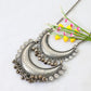 Tribal Double Crescent Pendant | Oxidised German Silver Necklace