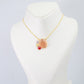 Peach & Multicolor Pendant Necklace | Natural Stones, Gold-Plated Brass