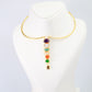 Hansuli Necklace with Vertical Multicolor Bar Pendant | Brass Anti Tarnish | Lightweight