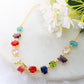 Multicolor Stone Choker Necklace | Natural Stones, Gold-Plated Brass, Anti-Tarnish