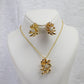 Golden Bloom Pendant Set - Floral Design Gold Plated Jewelry Set | Anti Tarnish Coating