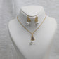 Butterfly Pearl Pendant Set - Gold Plated Butterfly Design with White Pearls | Luxury Anti Tarnish