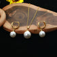 Single Pearl Drop Pendant Set - Minimalist Gold Plated Necklace & Earrings | Anti Tarnish