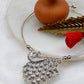 Oxidised German Silver Hansli Necklace with Peacock Motif & Jhumka Drops | Festive Statement Choker