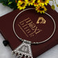 Oxidised German Silver Hansli Necklace with Filigree Triangle Pendant | Ethnic Statement Choker