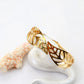 Anti-Tarnish Gold Open Leaf Cuff Bracelet – Stainless Steel Cutout Design