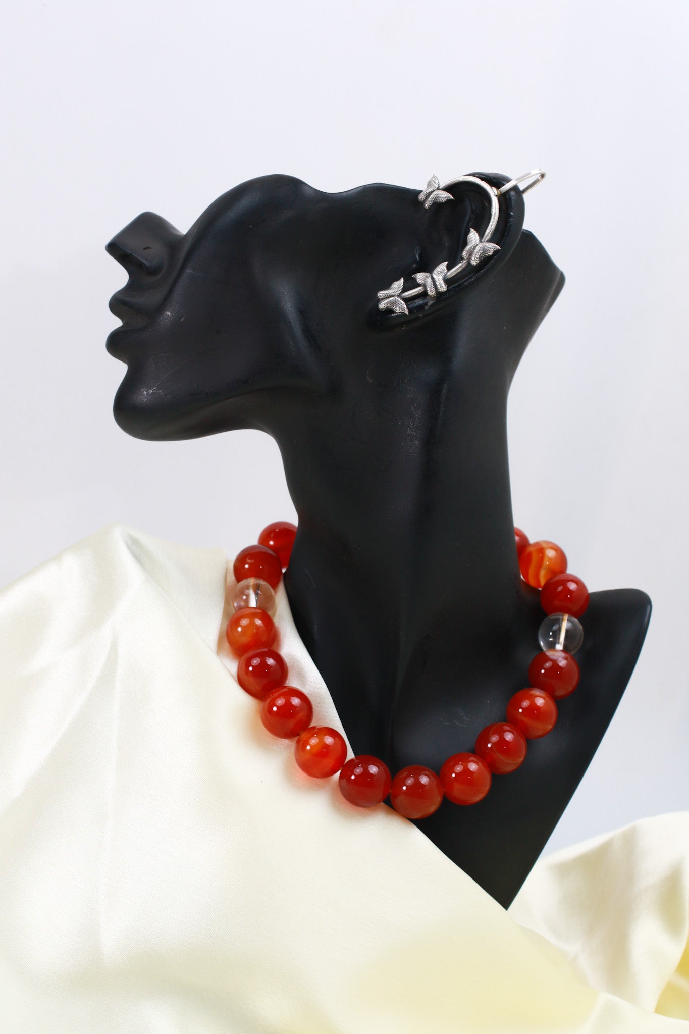 Butterfly Curve Oxidised German Silver Ear Cuff | Lightweight Antique Ear Wrap