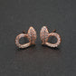 Rose Gold Teardrop Stud Earrings