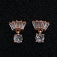 Fan Crystal Drop Earrings