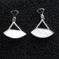 Geometric White Stone Drop Earrings