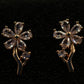 Crystal Flower Branch Stud Earrings