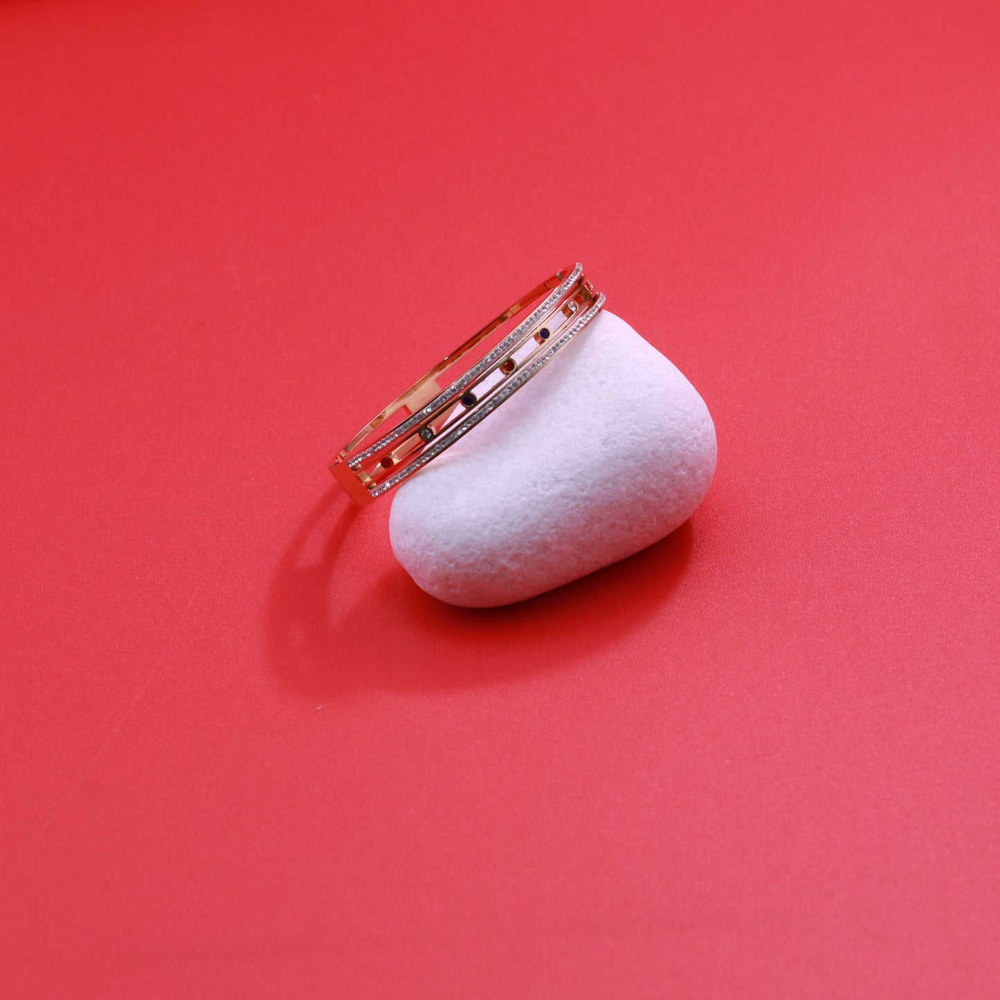 Multicolor Stone Gold Bracelet