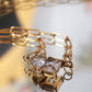 Elegant Gold Chain Pendant with White Crystal Charm