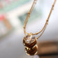Round clear faceted dome crystal pendant