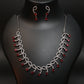 Ruby Loop Cascade AD Necklace Set