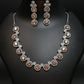 Sunlit Citrine Halo Necklace Set