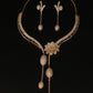 Golden Sparkle Bloom Necklace Set