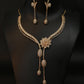 Golden Sparkle Bloom Necklace Set