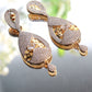 Dual-Tone Enamel & CZ Dangler Earrings