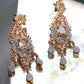 Premium AD Earrings with Amber Marquise & Princess Cut Stones
