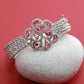 Red Floral Cluster Bracelet