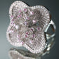 Pink Floral CZ Finger Ring – Elegant Gift Jewelry