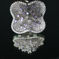 Lavender Sparkle Bloom Finger Ring