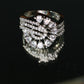 Fan-Shaped CZ Cocktail Ring