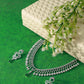 Emerald Drops Curved Layer Necklace Set