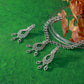 Leaf Drop Emerald AD Necklace Set