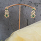 Golden Floral Emerald Choker Set