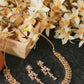 Sunburst Leaf Gold Necklace Set