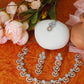 Sunlit Citrine Halo Necklace Set