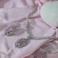 Regal Violet Elongated Necklace Set