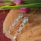 Silver Circle Drop AD Necklace Set