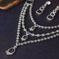 Triple Layer Sapphire Glamour Necklace Set
