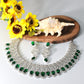 Classic Emerald Drop Bridal Necklace Set