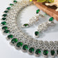 Classic Emerald Drop Bridal Necklace Set