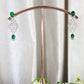 Classic Emerald Drop Bridal Necklace Set